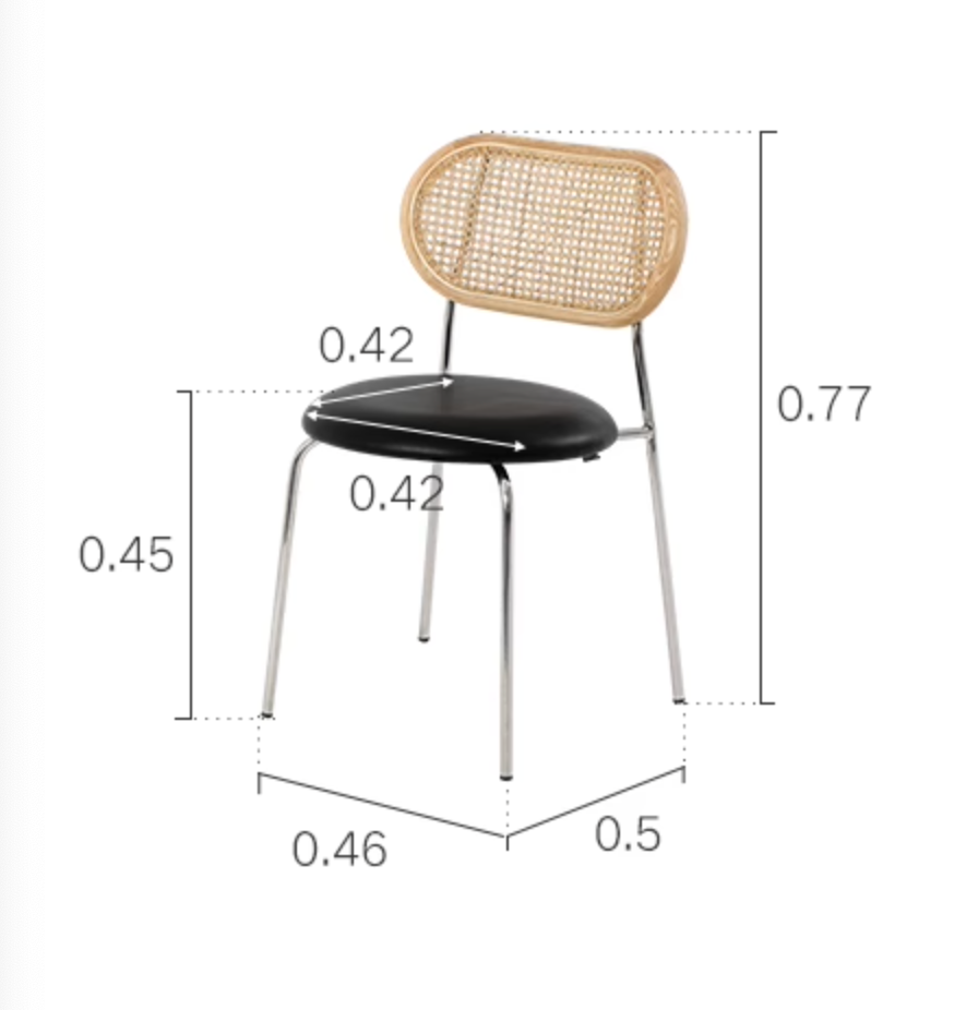 Luna Rattan Dining Chair, Oak| DC Concept