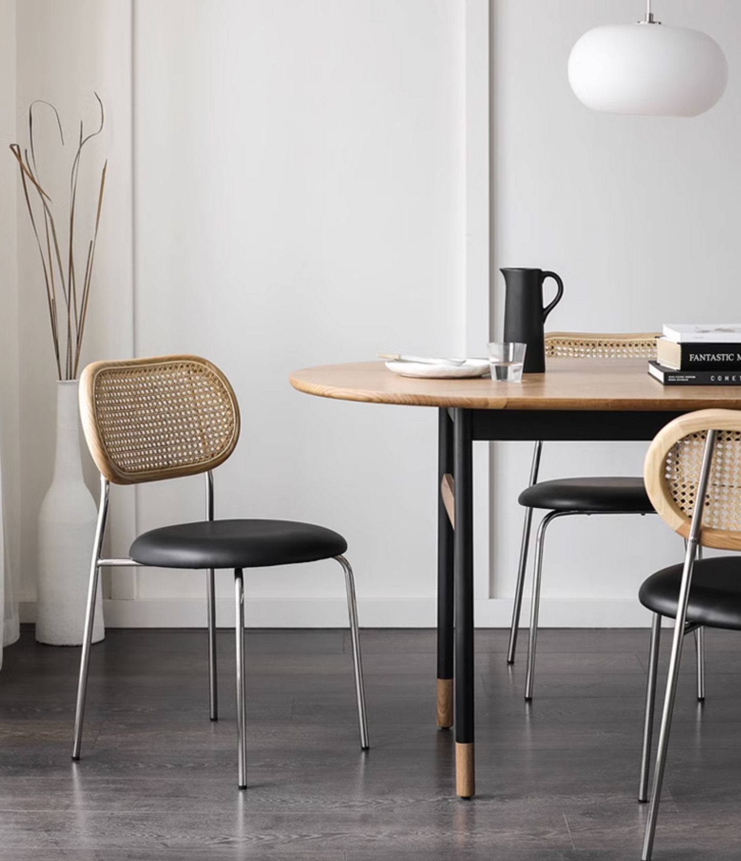 Luna Rattan Dining Chair, Oak| DC Concept