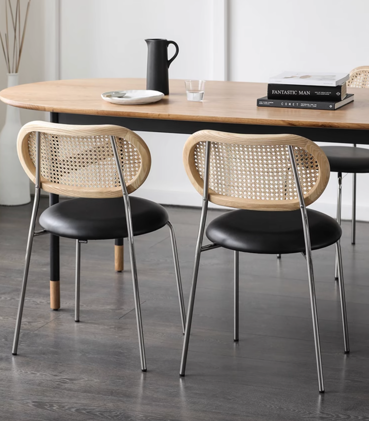 Luna Rattan Dining Chair, Oak| DC Concept
