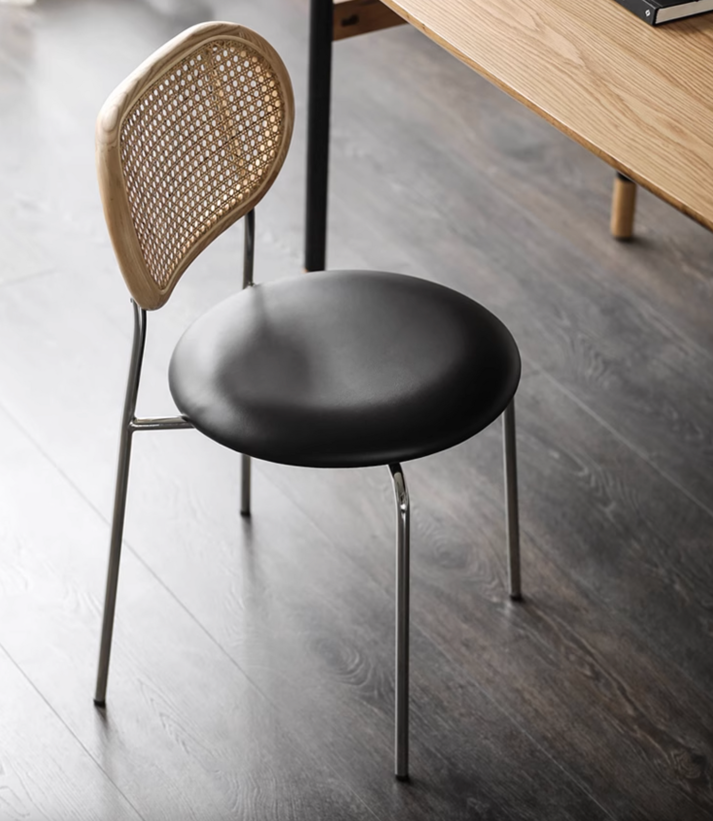 Luna Rattan Dining Chair, Oak| DC Concept