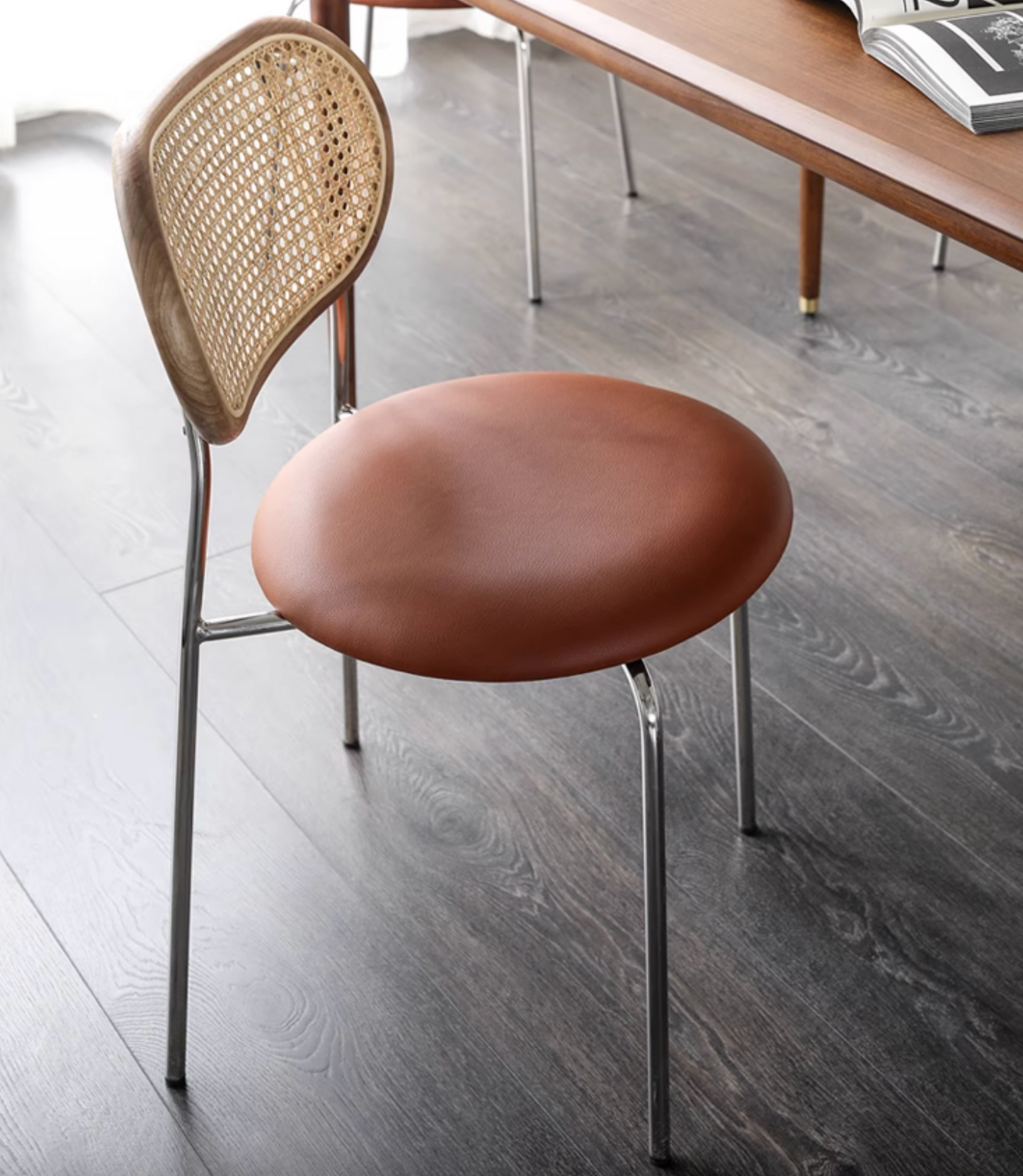 Luna Rattan Dining Chair, Oak| DC Concept
