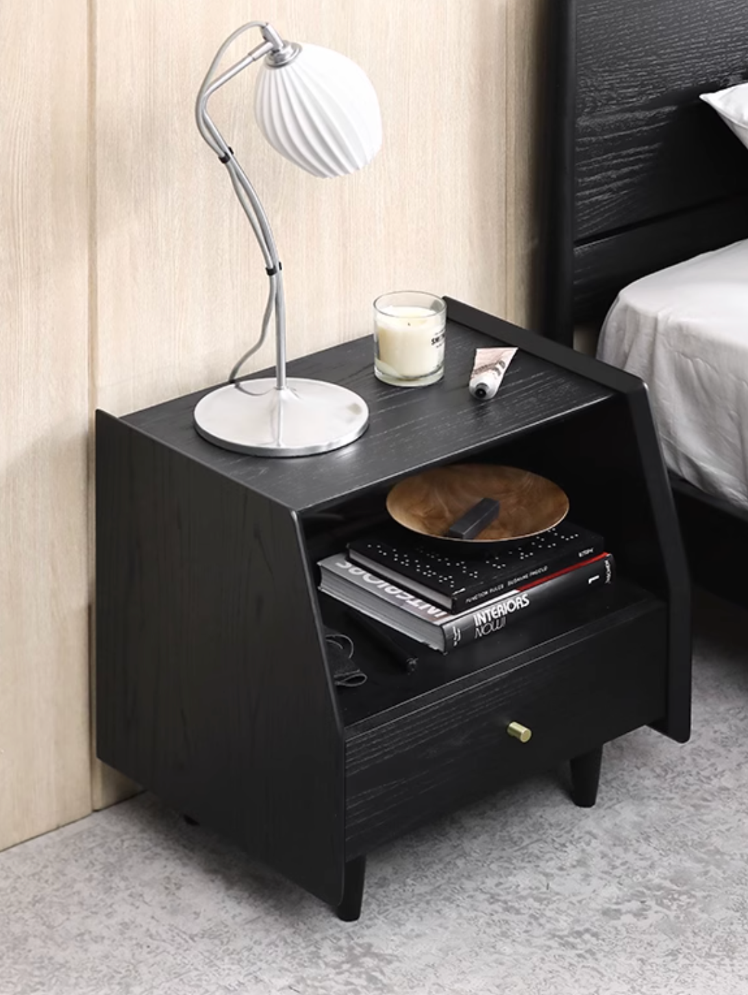 Devin Bedside Table, Solid Wood| DC Concept