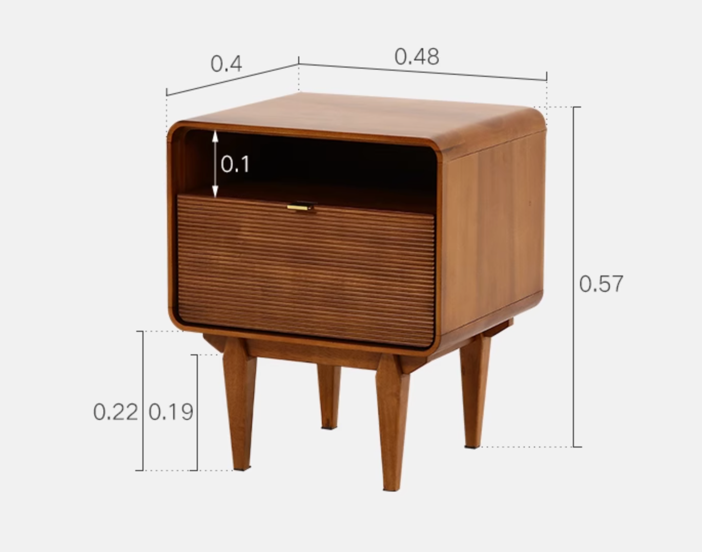 Andre Bedside Table, Wood| DC Concept