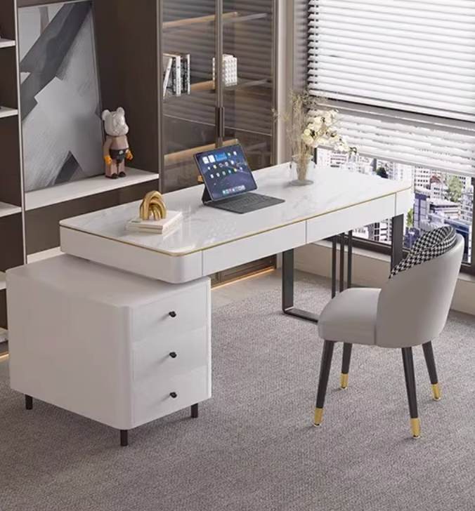 Elmer Office Desk, Sintered Stone| DC Concept