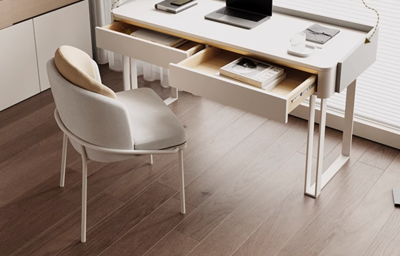 Otto Office Desk - White Sintered Stone| DC Concept