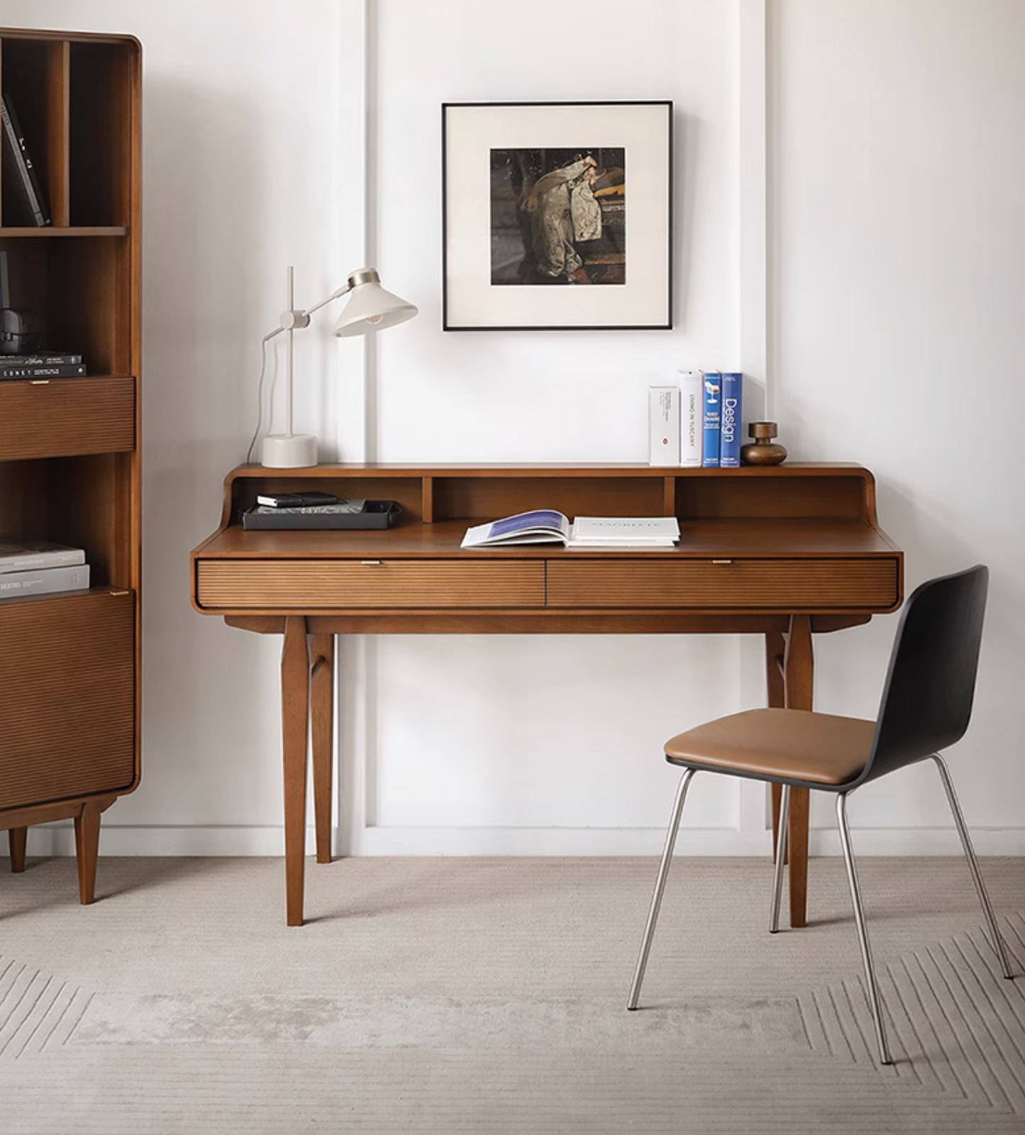 Moran Carved Office Desk, Solid Wood| DC Concept