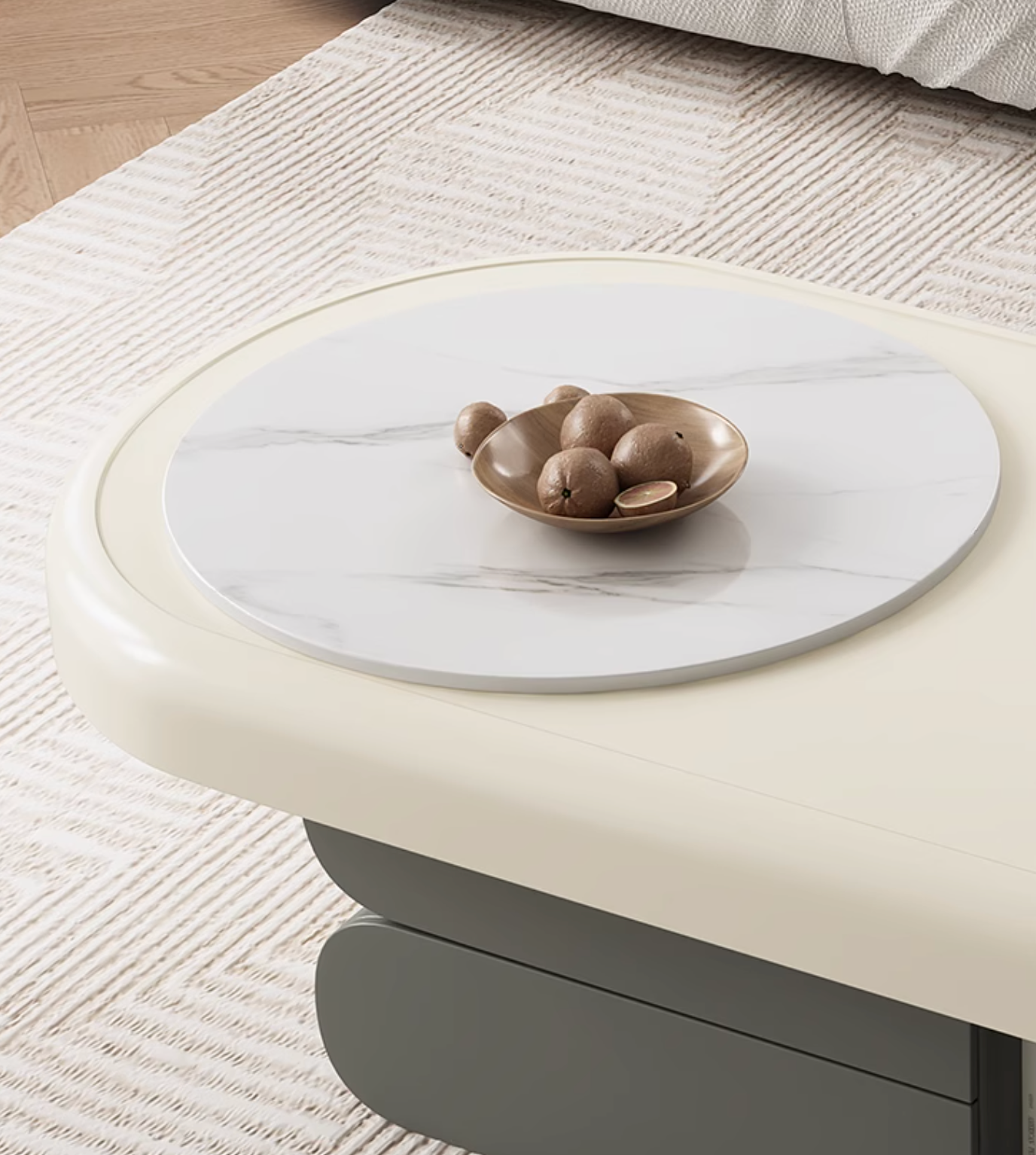 Freda Coffee Table, Milky White| DC Concept