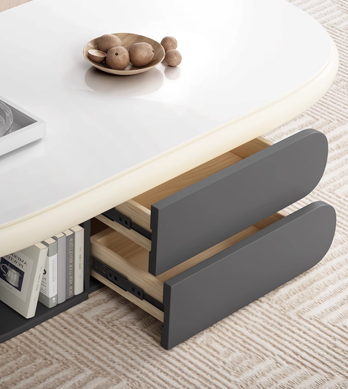 Freda Coffee Table, Milky White| DC Concept