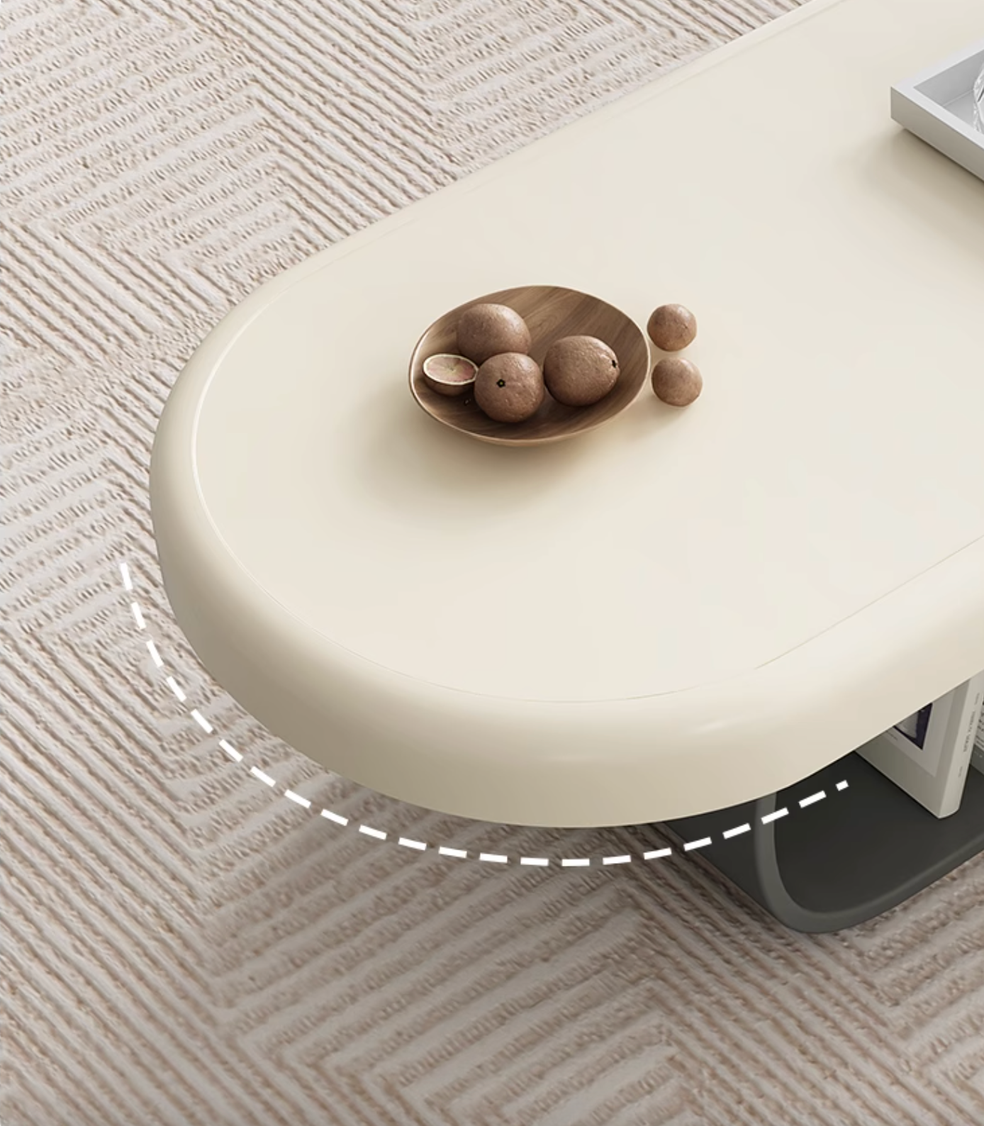 Freda Coffee Table, Milky White| DC Concept