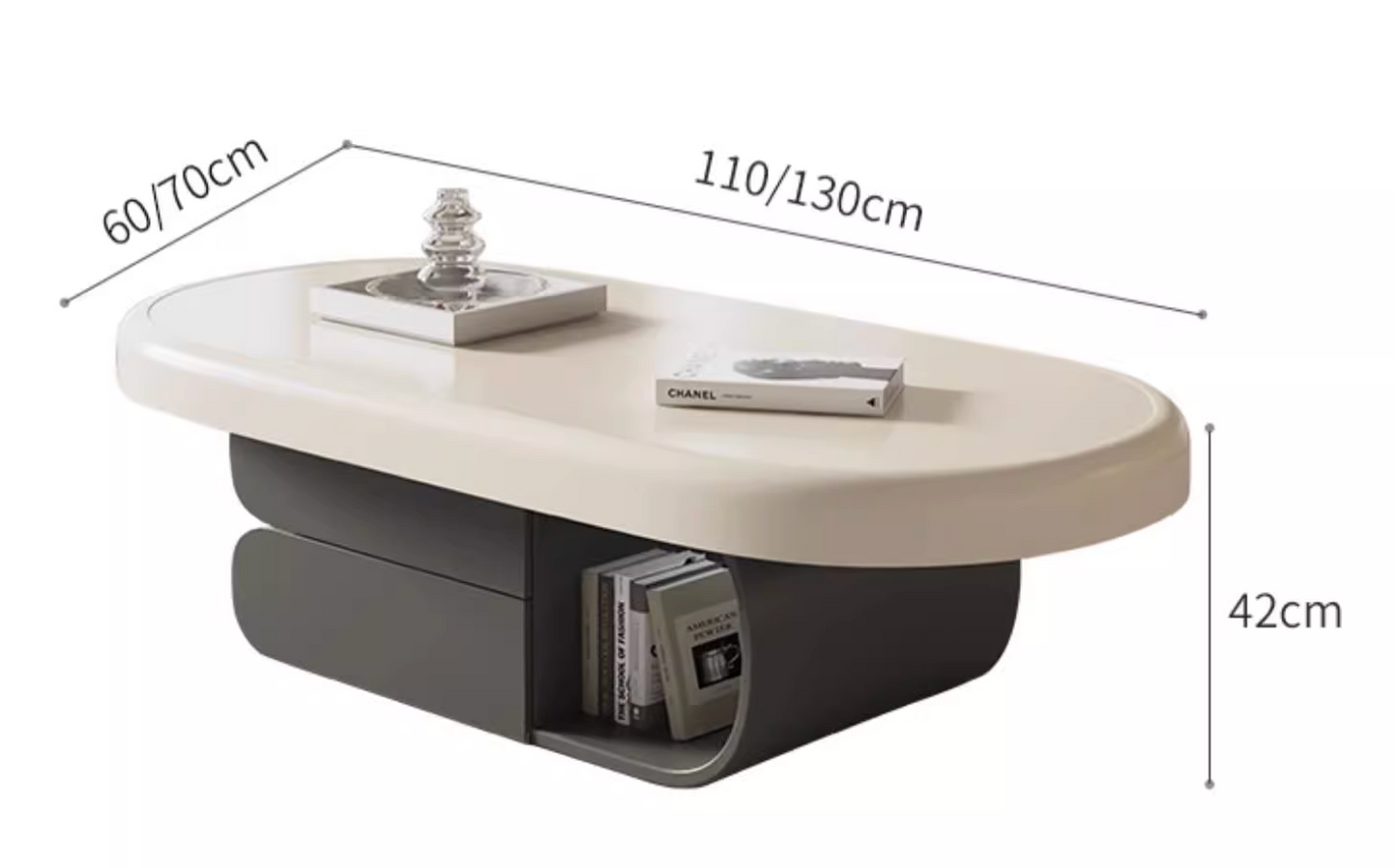 Freda Coffee Table, Milky White| DC Concept