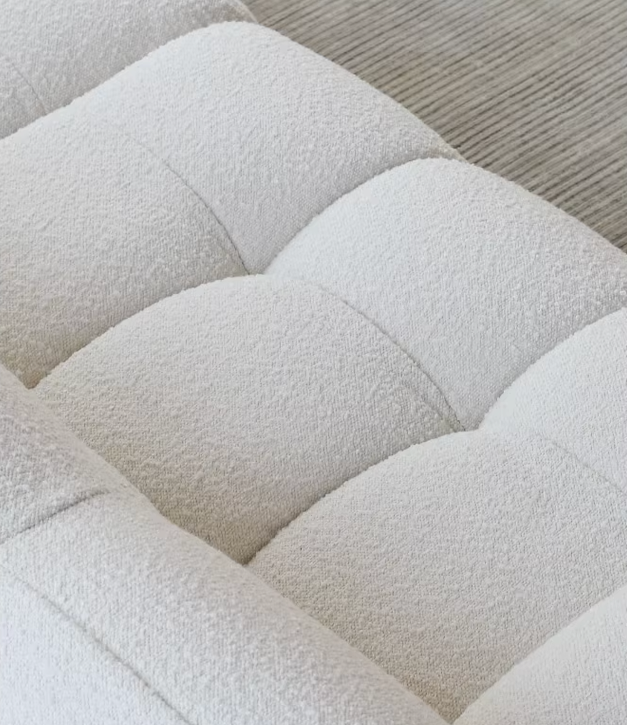 Cora Candy Three Seater Sofa, White| DC Concept