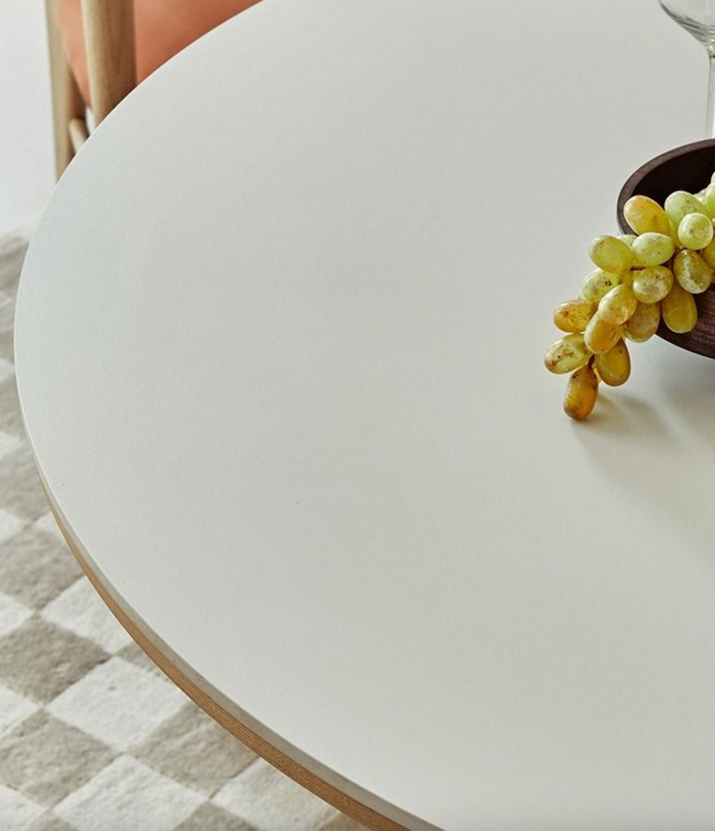Bek Round Dining Table, White| DC Concept