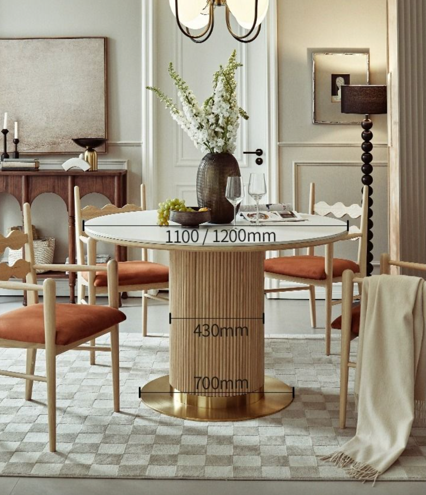 Bek Round Dining Table, White| DC Concept