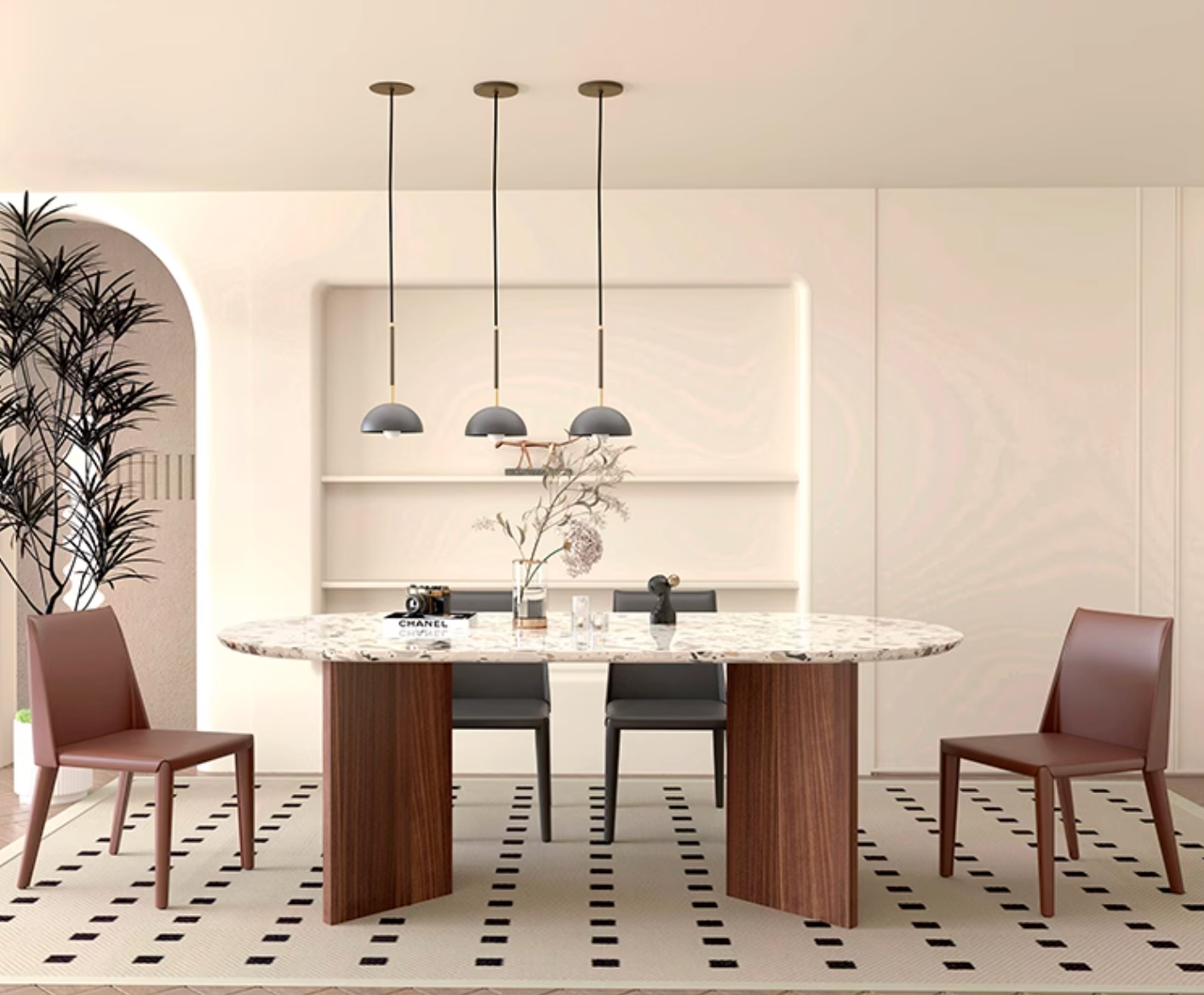 Lynette Dining Table, Terrazzo
