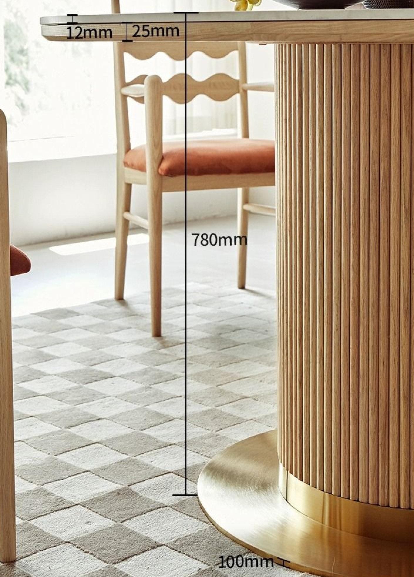 Bek Round Dining Table, White| DC Concept