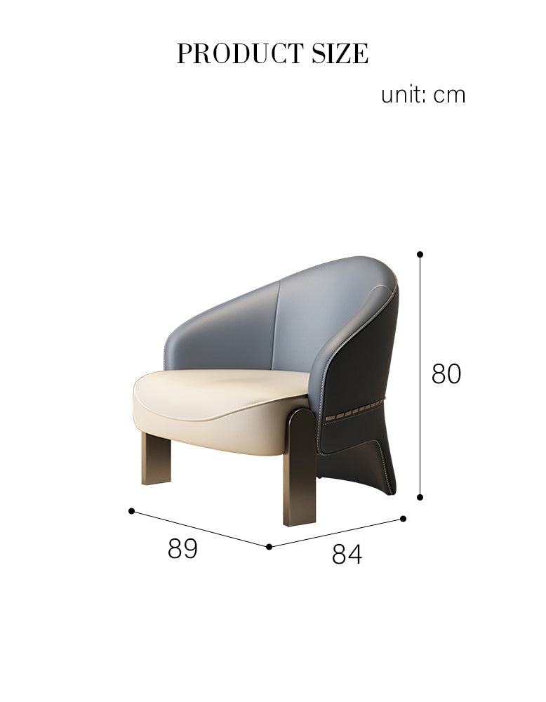 Pappas Livining Room Armchair, Real Leather