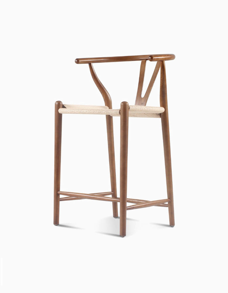 Wishbone Bar Stool Walnut| DC Concept