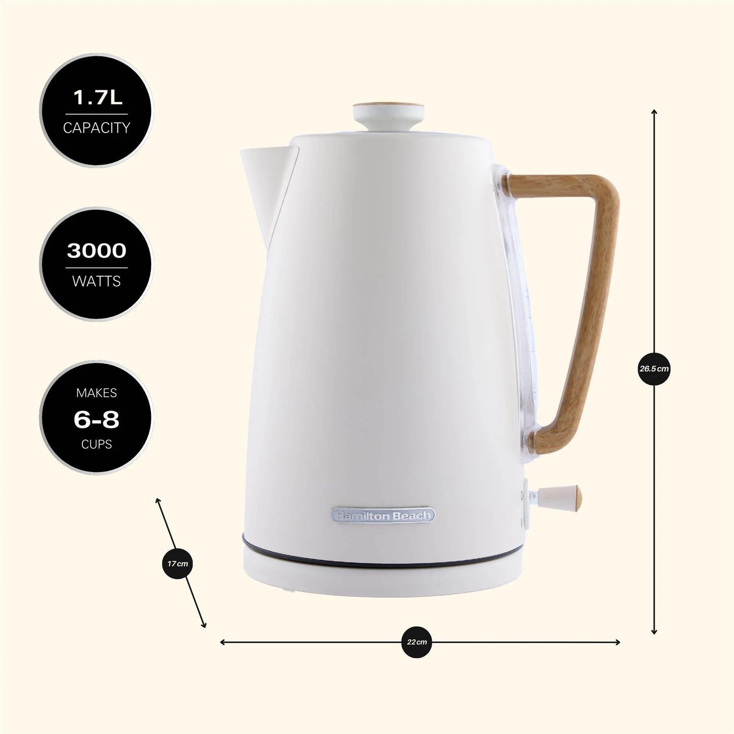 Hamilton Beach Scandi Kettle 1.7L