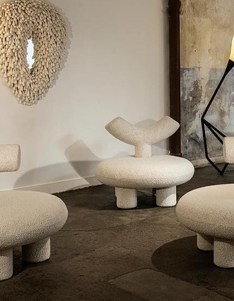 T Shapte Sheep Armchair, Cashmere wool| DC Concept