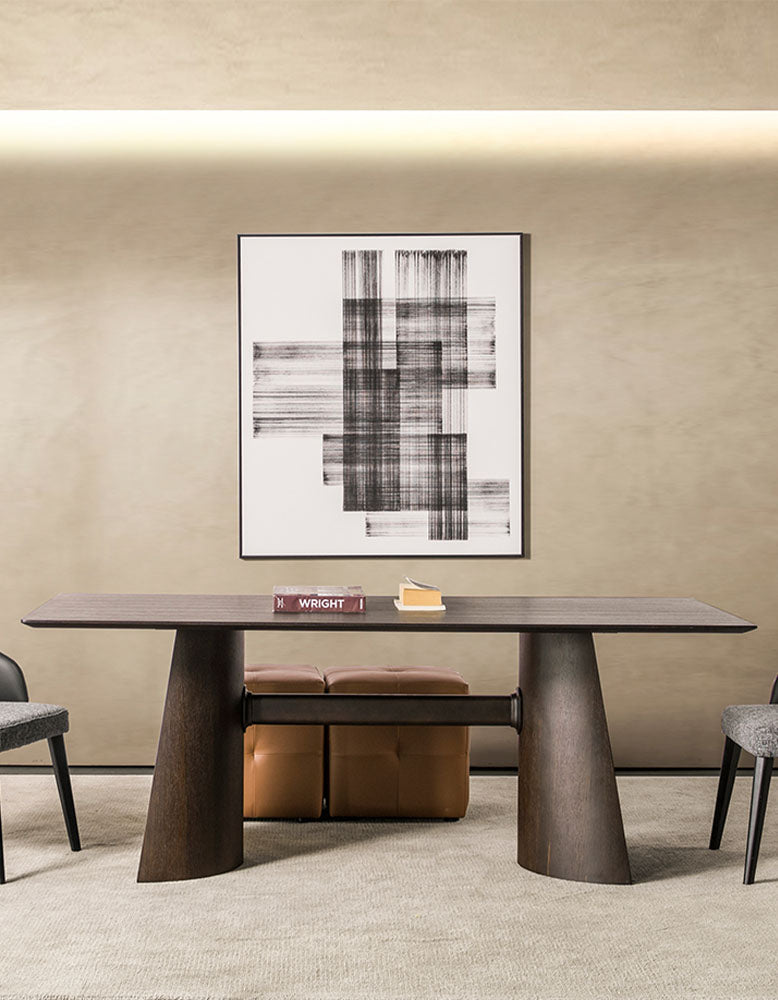Italian Retro Dining Table, Solid Wood| DC Concept