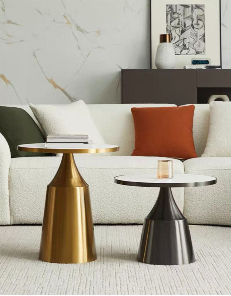 Modern Coffee Table Set, Gold & Black| DC Concept
