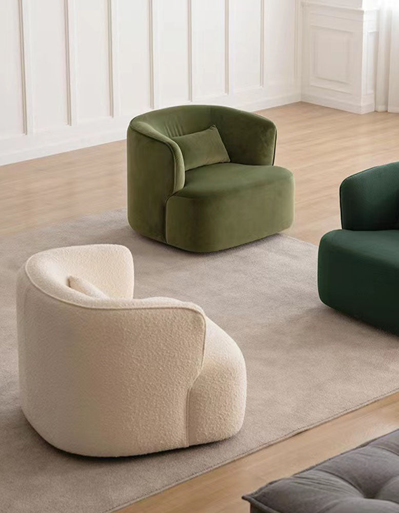 Janet Armchair, Velvet/Boucle| DC Concept