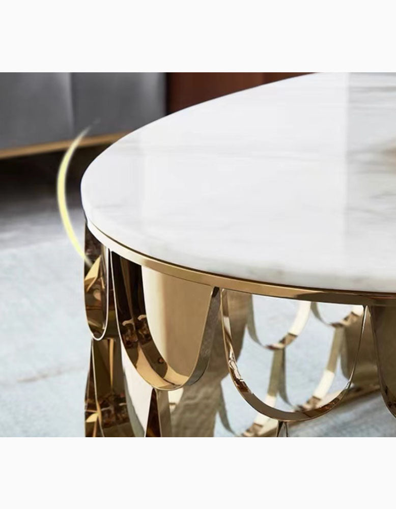 Gold Nesting Coffee Table, Marble| DC Concept