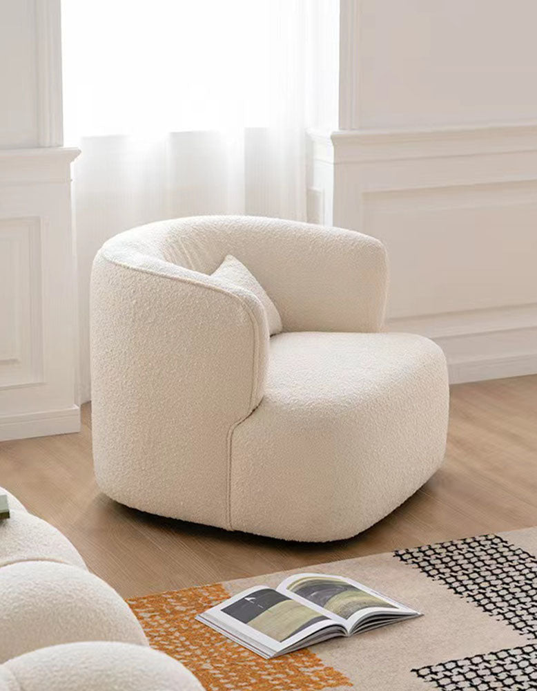 Janet Armchair, Velvet/Boucle| DC Concept