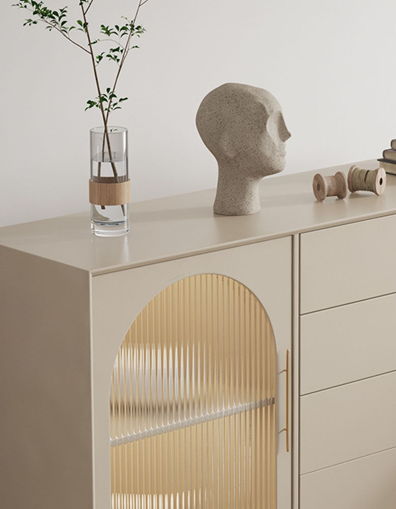 Clear Single Door Sideboard, Four Layers| DC Concept