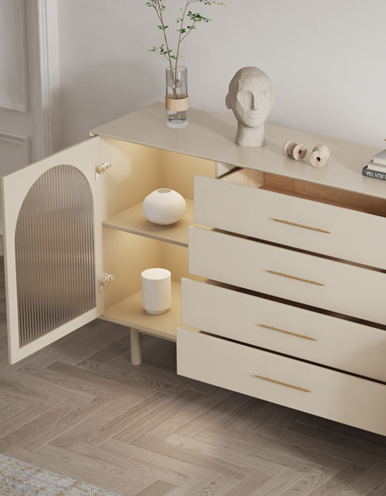 Clear Single Door Sideboard, Four Layers| DC Concept