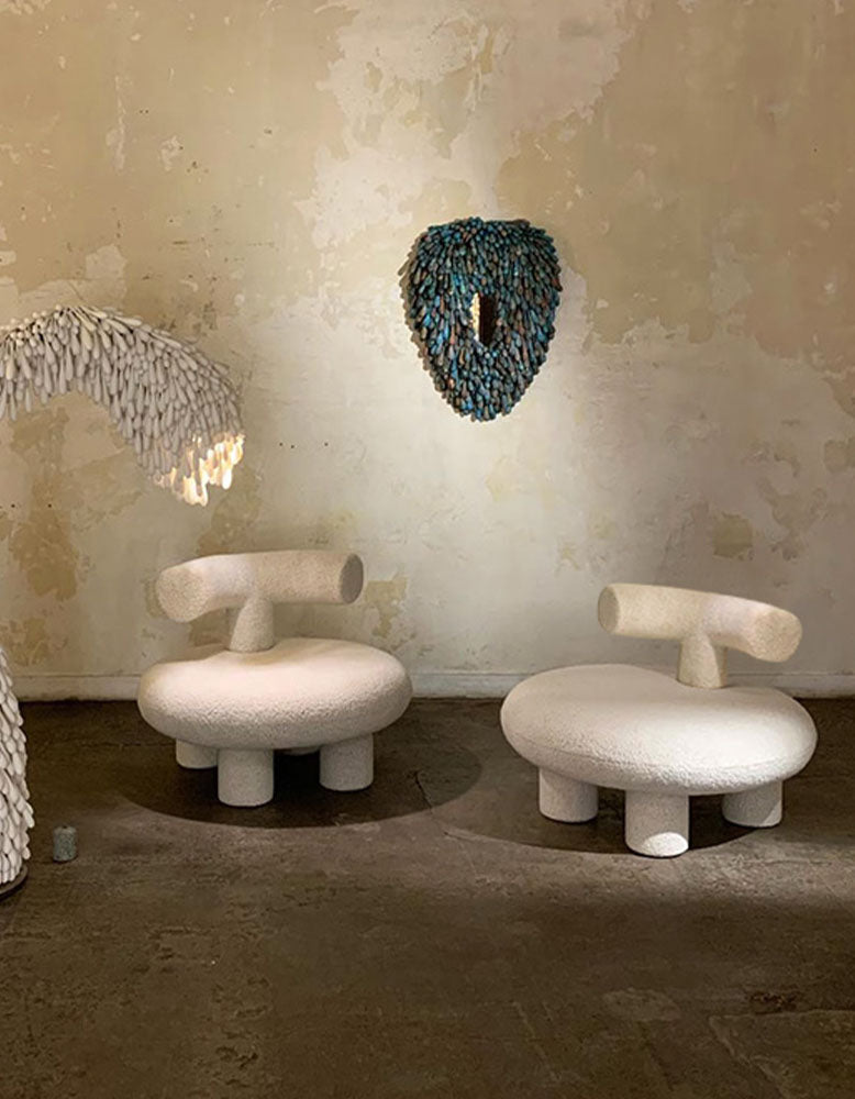T Shapte Sheep Armchair, Cashmere wool| DC Concept
