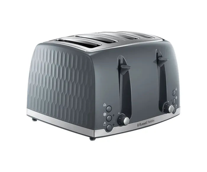 Russell Hobbs Honeycomb 4-Slice Black Toaster