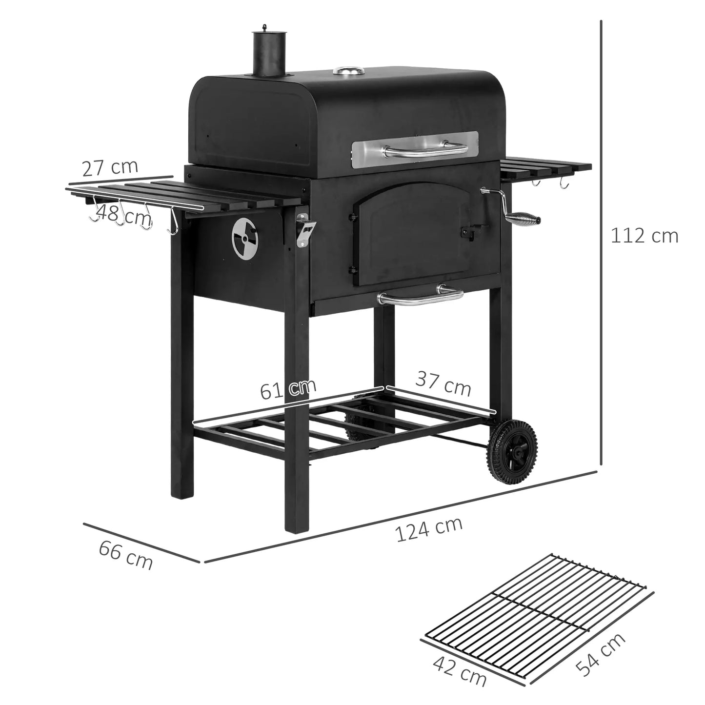 Outsunny Charcoal BBQ Grill and Smoker