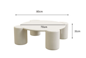 Nova Flower Nesting Coffee Table, White| DC Concept