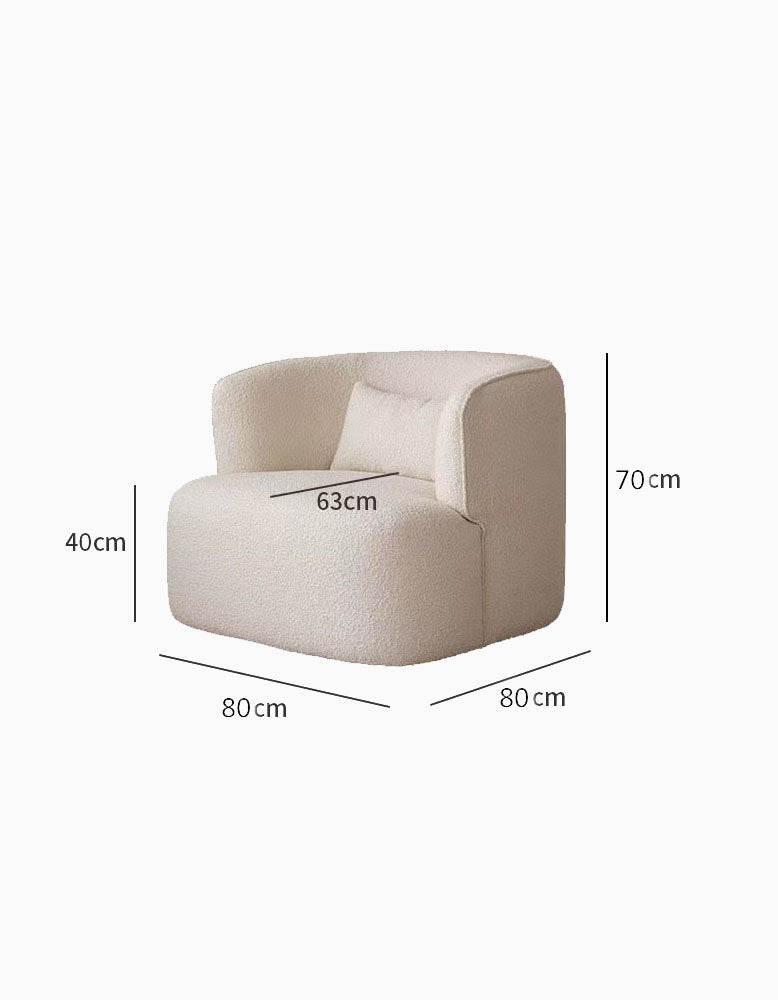 Janet Armchair, Velvet/Boucle| DC Concept