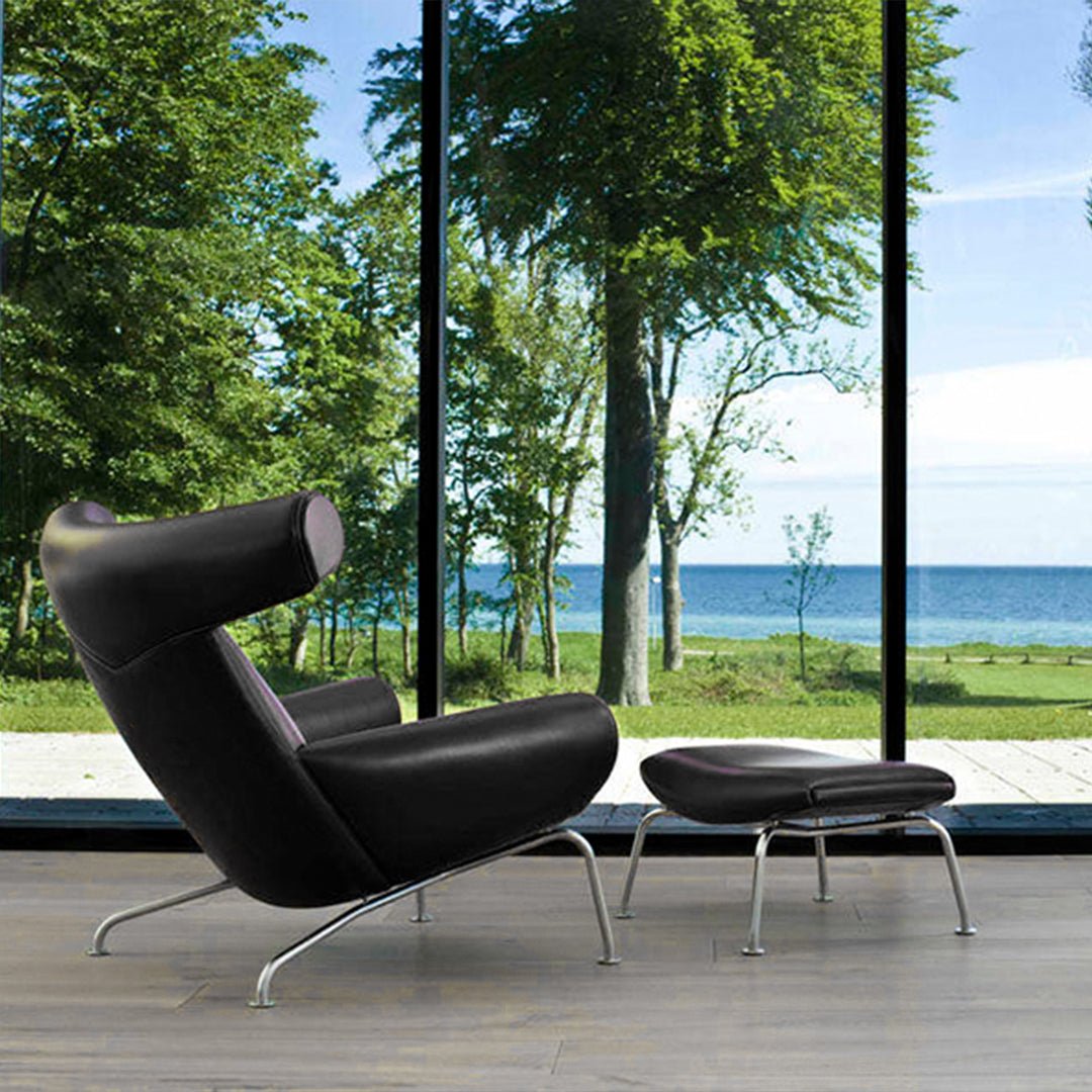 Ox Horns Armchair, Genuine Leather, Brown| DC Concept