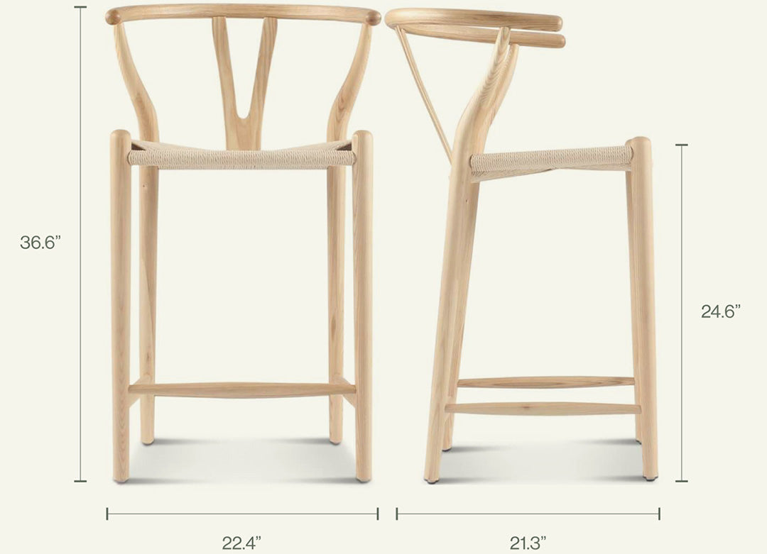 Wishbone Bar Stool Natural Ash| DC Concept