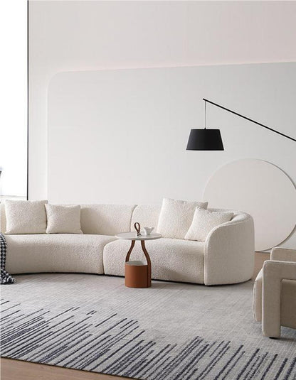 Goldie Gubi Three Seater Sofa, Boucle, White