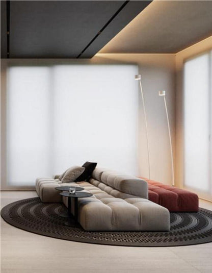 Gemma Three Seater Modular Sofa, Linen/Velvet-DC Concept-DC Concept