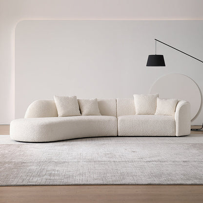 Goldie Gubi Three Seater Sofa, Boucle, White