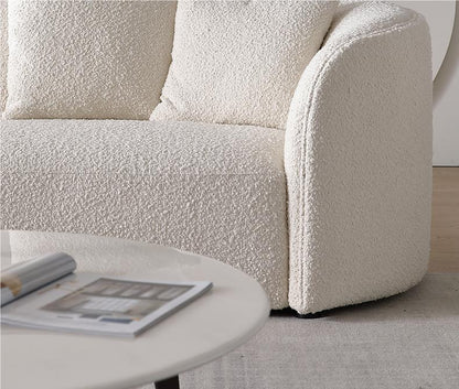 Goldie Gubi Three Seater Sofa, Boucle, White