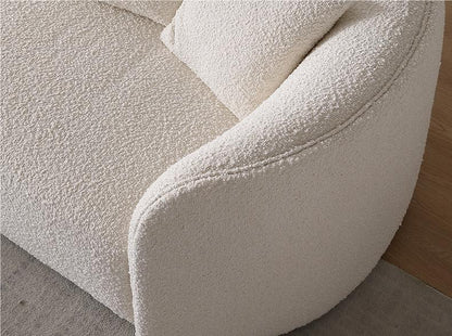 Goldie Gubi Three Seater Sofa, Boucle, White