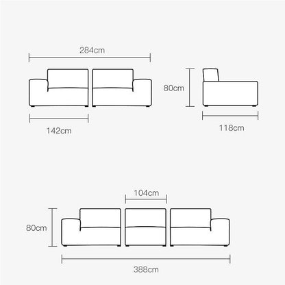 Glover Three Seater Sofa, Black Leather