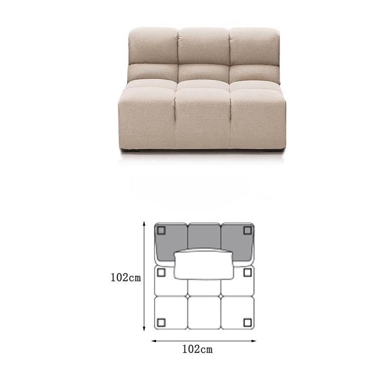 Gemma Three Seater Modular Sofa, Linen/Velvet-DC Concept-DC Concept