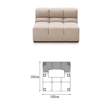 Gemma Three Seater Modular Sofa, Linen/Velvet-DC Concept-DC Concept
