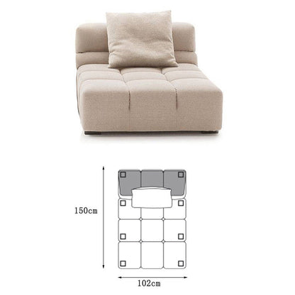 Gemma Three Seater Modular Sofa, Linen/Velvet-DC Concept-DC Concept