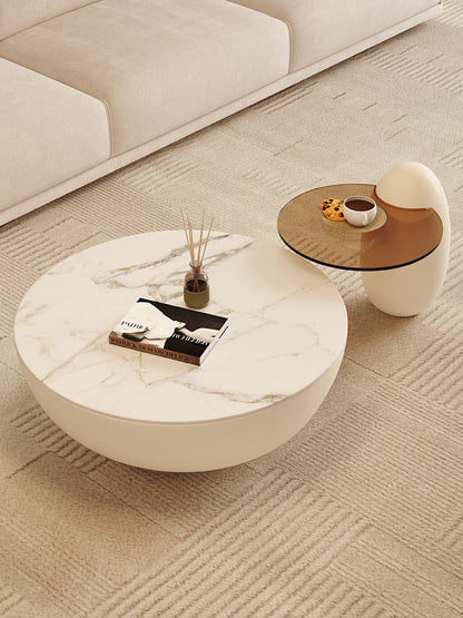 Oliver Marble Coffee Table, White｜ DC Concept