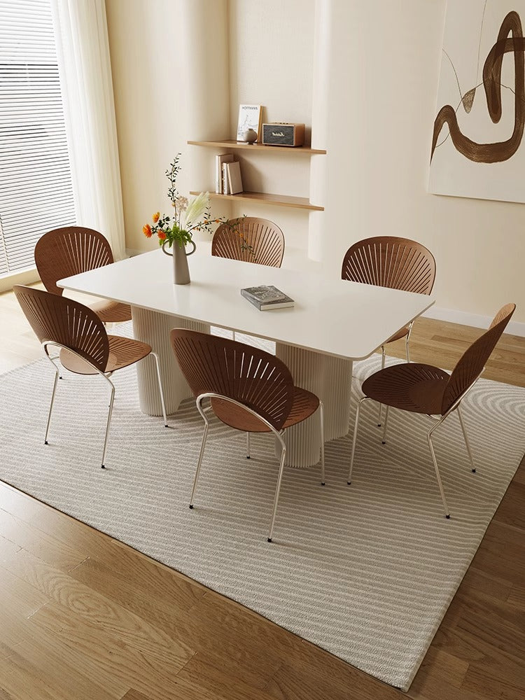 Aiden White Dining Table, Sintered Stone｜ DC Concept