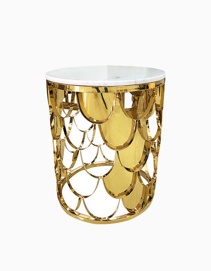 Gold Nesting Coffee Table, Marble｜ DC Concept