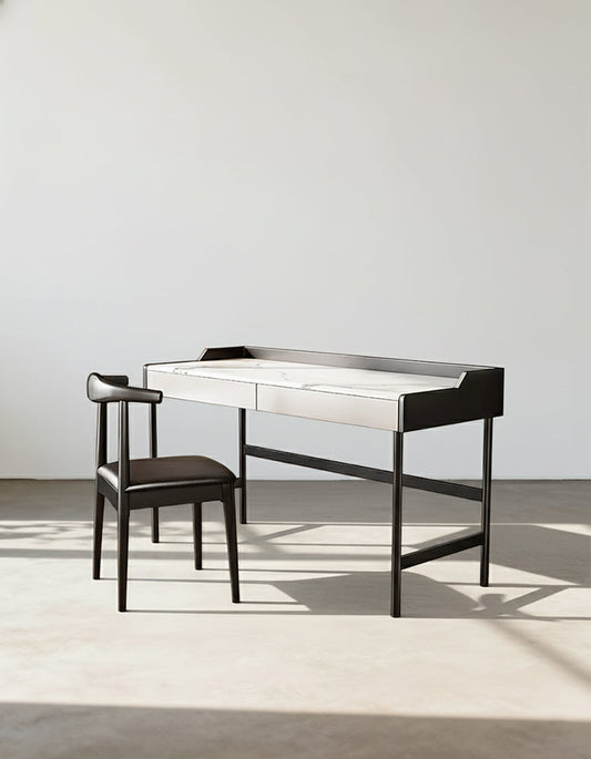 Zuriel Office Desk, White Sintered Stone-DC Concept-DC Concept